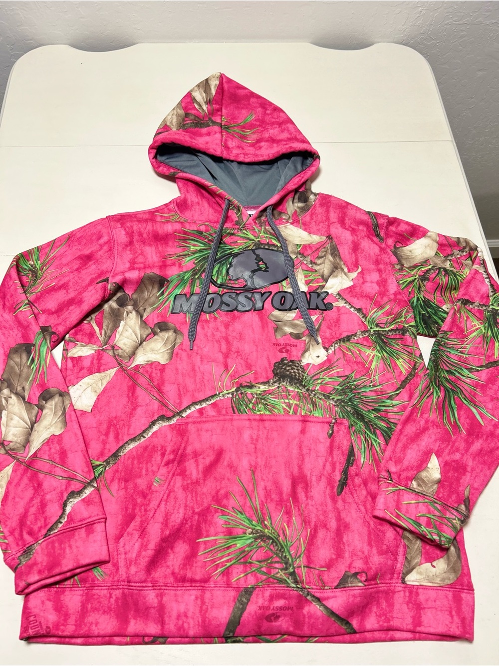 Mossy Oak Pink Camo Hoodie Women’s Medium 8-10 Realtree Hunting Pullover